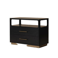 Danette Black & Brass Nightstand