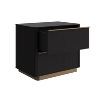Kalla Charcoal & Brass Nightstand