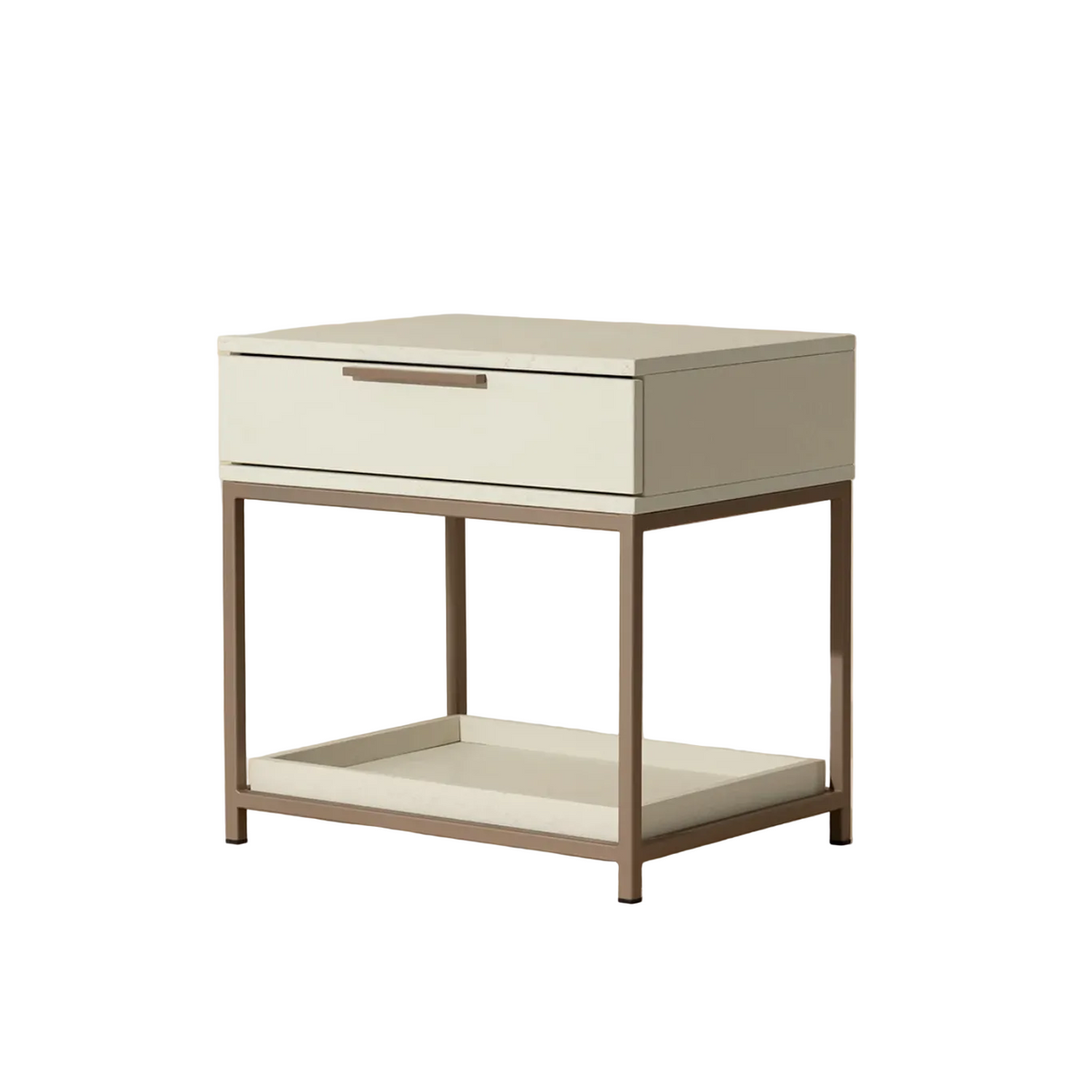 Rebel Nightstand - Small - Champagne Gold - Cream