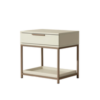 Rebel Nightstand - Small - Champagne Gold - Cream