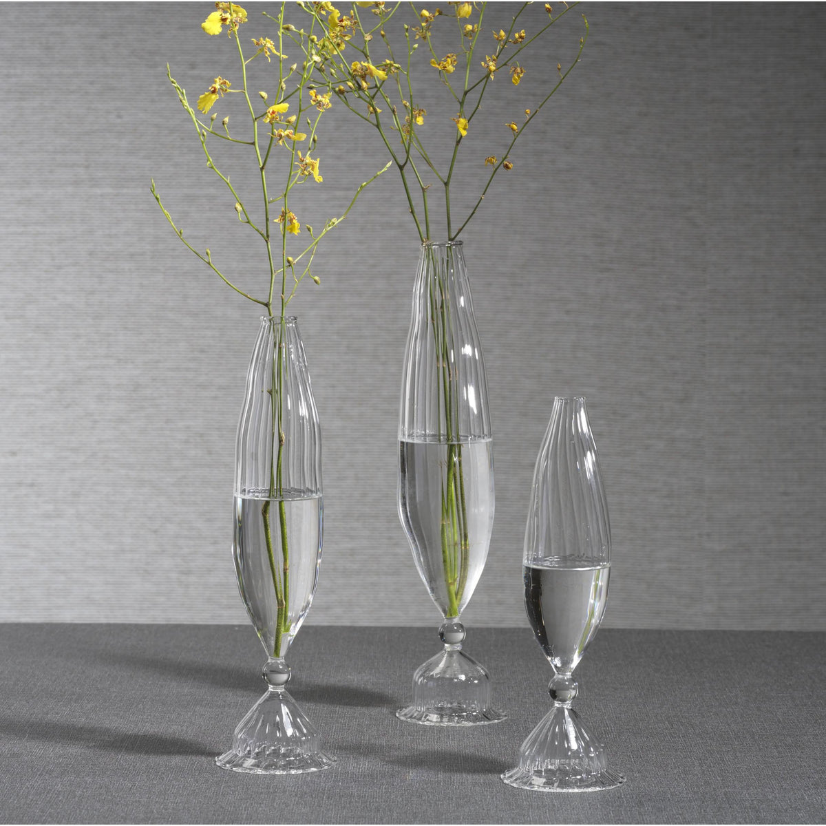 Flo Optic Glass Vases, Set 2 - Vase Side View | Bone & Brass