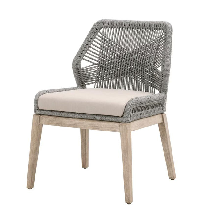 Lulu Platinum Rope Dining Chair, Set 2 | Bone & Brass
