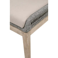 Lulu Platinum Rope Dining Chair, Set 2 - Chair Side View | Bone & Brass