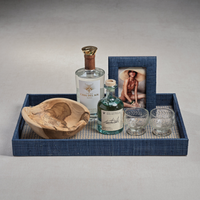 Torrie Navy Natural Fiber Raffia Photo Frame, 4x6