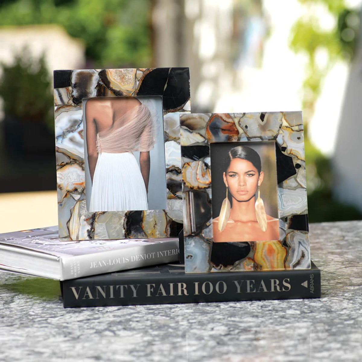 Bahia Agate Photo Frame- 4x6 - Frame Detail | Bone & Brass
