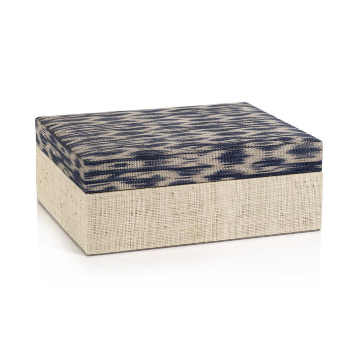 Marano T'nalak Raffia Decorative Box | Bone & Brass