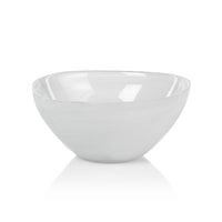 Monte Carlo Small White Alabaster Glass Bowls, Set of 6 | Bone & Brass