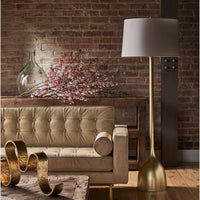 Gold Leaf Wave Sculpture Large - Side View | Bone & Brass