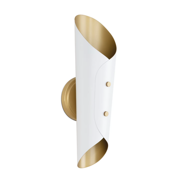 Vest Table Lamp - White Natural Brass