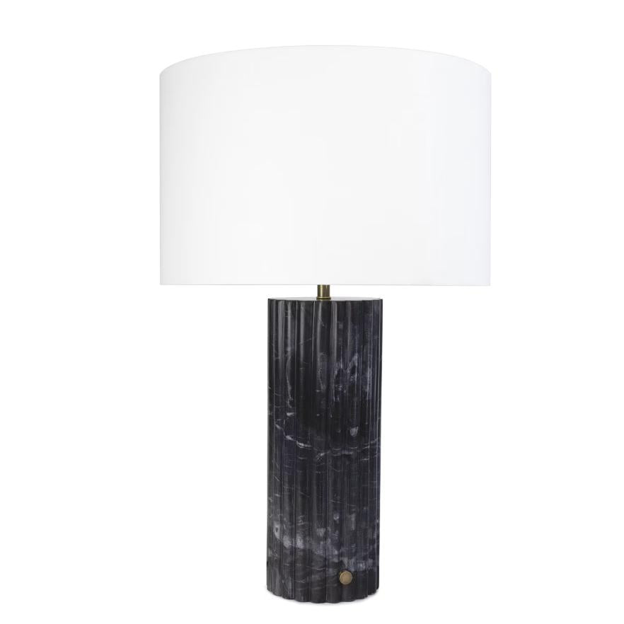 Tambour Marble Table Lamp | Bone & Brass