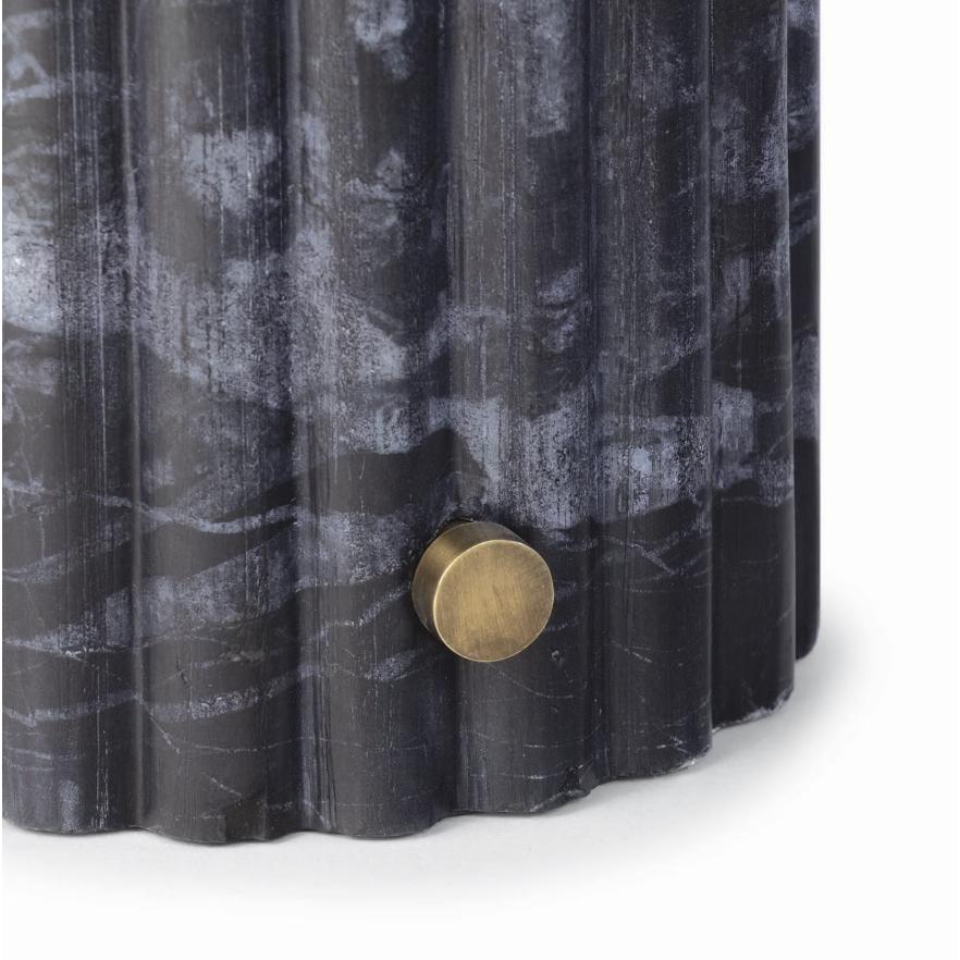 Tambour Marble Table Lamp - Lamp Detail | Bone & Brass