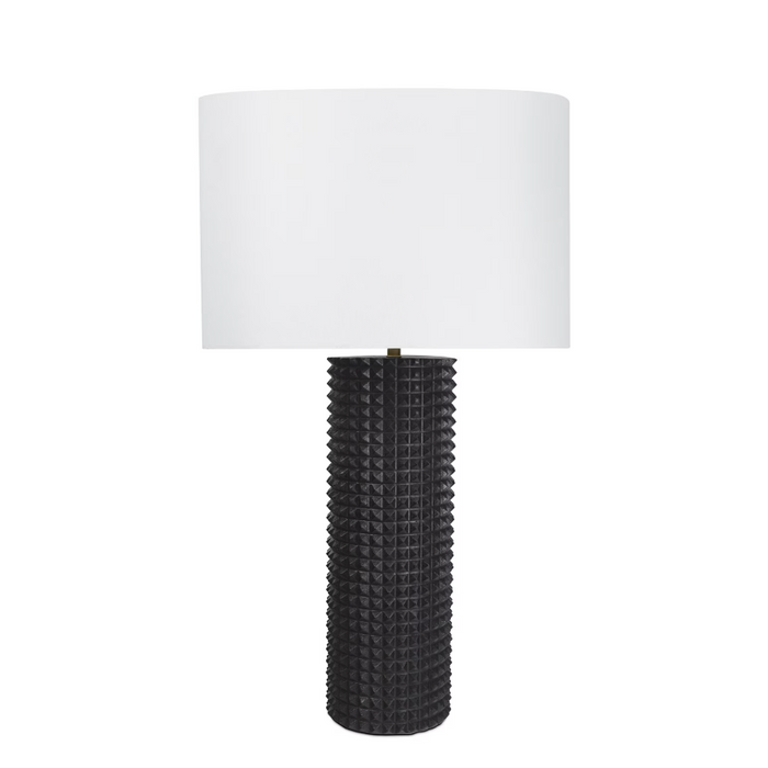 Symon Black Wood Table Lamp