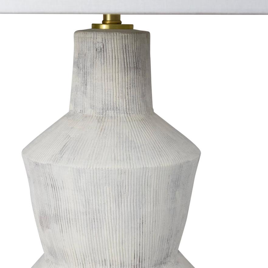 Rhonda Grey Ceramic Table Lamp - Lamp Detail | Bone & Brass