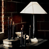 Koda Ceramic Table Lamp - Black - Lamp Detail | Bone & Brass