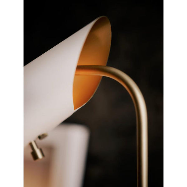 Vest Floor Lamp - White Natural Brass