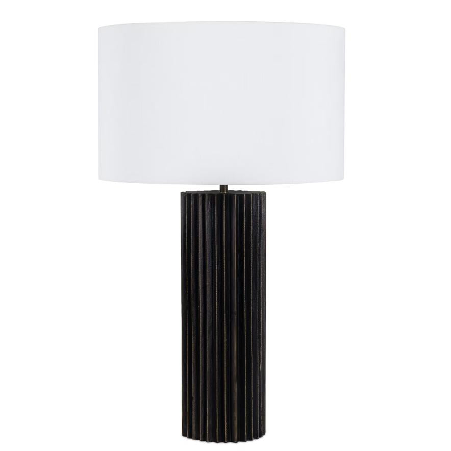 Zara Black Zinc Table Lamp | Bone & Brass