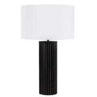 Zara Black Zinc Table Lamp | Bone & Brass
