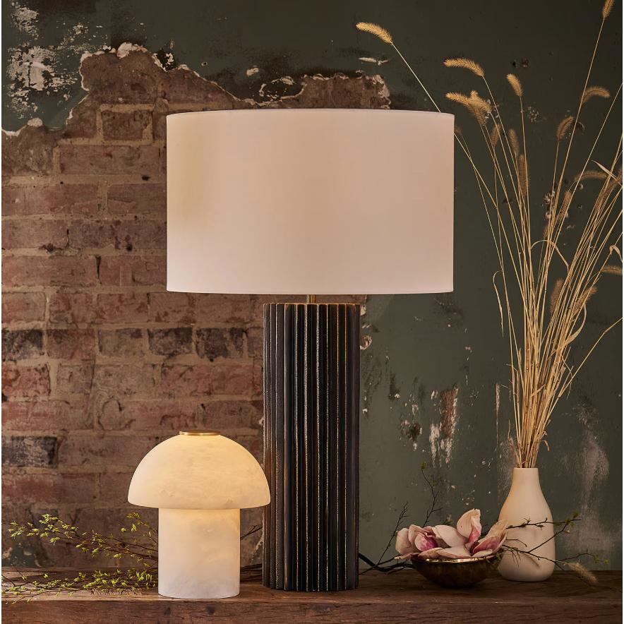 Zara Black Zinc Table Lamp - Lamp Detail | Bone & Brass