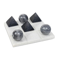Tic Tac Toe Marble Board - White | Bone & Brass