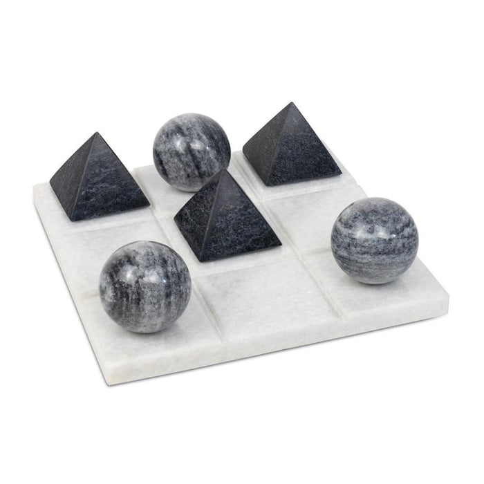 Tic Tac Toe Marble Board - White | Bone & Brass