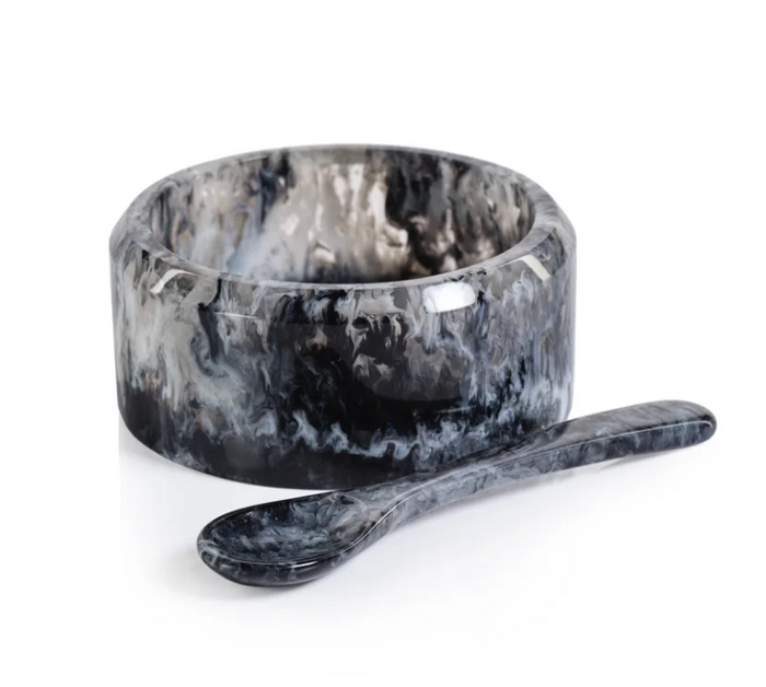 Korin Black & White Resin Condiment Bowl