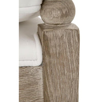 Russell Ivory Carved Spool Club Chair - Chair Upholstery Detail | Bone & Brass