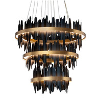 Icarus Black & Gold Chandelier - Small | Bone & Brass