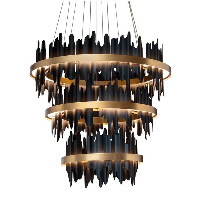 Icarus Black & Gold Chandelier - Small | Bone & Brass