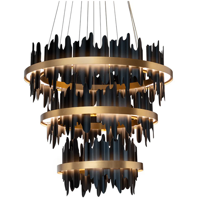 Icarus Black & Gold Chandelier - Small