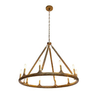 Wolfgang Hammered Brass Chandelier - Small | Bone & Brass