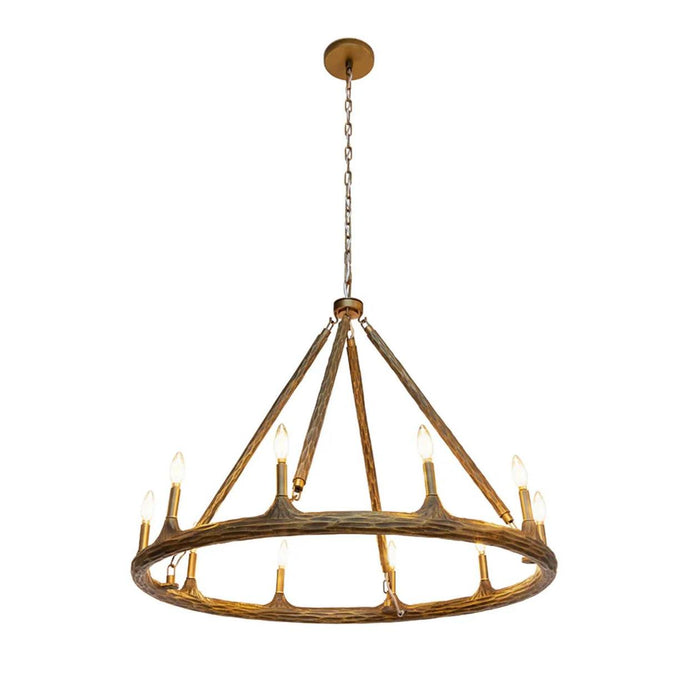 Wolfgang Hammered Brass Chandelier - Small | Bone & Brass
