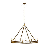 Wolfgang Hammered Brass Chandelier - Large | Bone & Brass