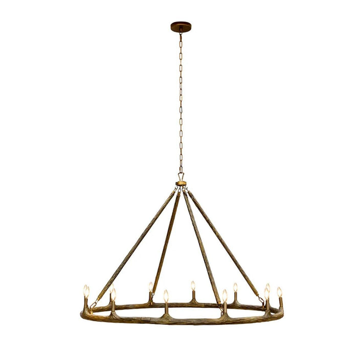 Wolfgang Hammered Brass Chandelier - Large | Bone & Brass