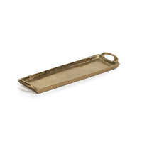 Kona Gold 14" Aluminum Trays, Set of 2 - Tray Top View | Bone & Brass