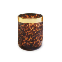 Glass Tortoise Gold Tumbler Set 4 | Bone & Brass