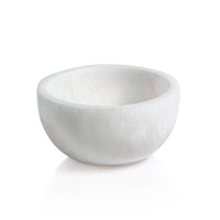 Baltic Medium White Alabaster Bowls, Set 2 | Bone & Brass