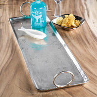 Costa Brava Nickel Aluminum Tray - Tray Detail | Bone & Brass