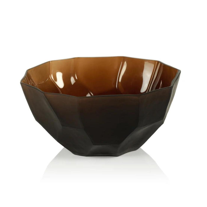 Viv Amber Glass Serving Bowl | Bone & Brass