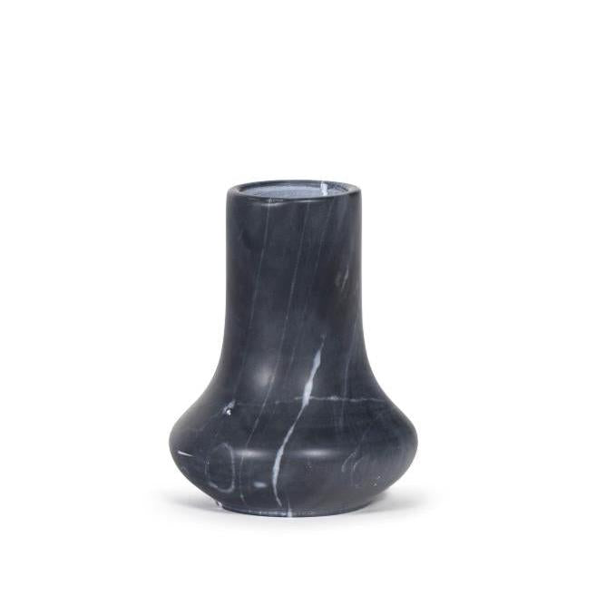 Jasper Marble Vase Small - Black | Bone & Brass
