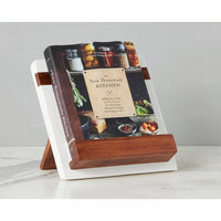 Modern iPad & Cookbook Holder, White - Detail View | Bone & Brass