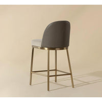 Lavania Counter Stool - Meg Taupe|Porcini Taupe - Stool Seat Detail | Bone & Brass