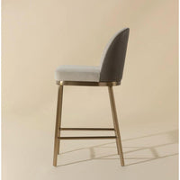 Lavania Counter Stool - Meg Taupe|Porcini Taupe - Stool Seat Detail | Bone & Brass