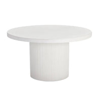 Nicolette White Concrete Round Dining Table | Bone & Brass