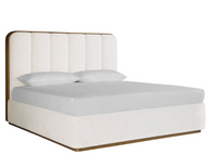 Jamille White Channel Tufted Upholstered Bed