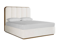 Jamille White Channel Tufted Upholstered Bed - King
