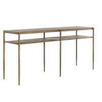 Naini Hammered Antique Brass Console Table | Bone & Brass