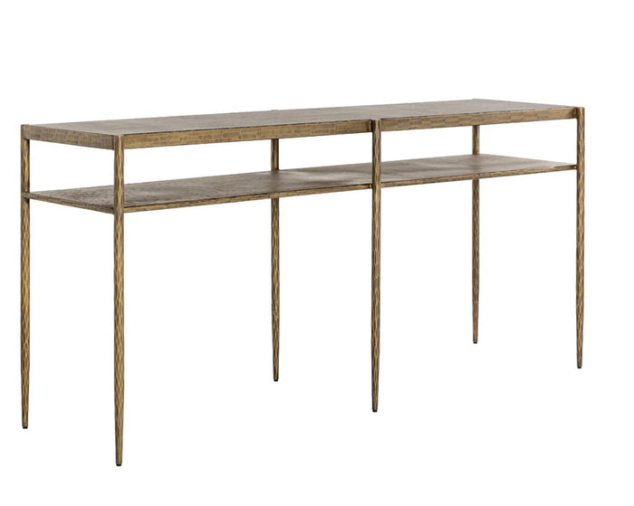 Naini Antique Brass Console Table