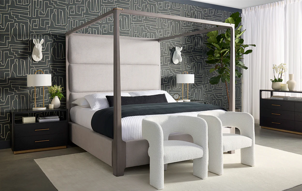 Danette Black Oak & Brass Dresser