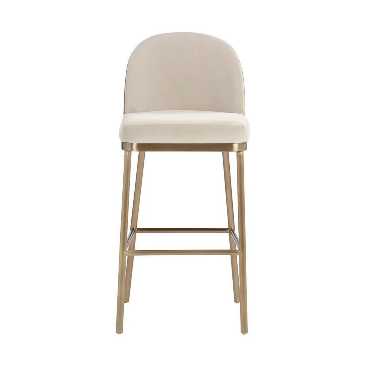 Lavania Taupe & Brass Barstool - Stool Detail | Bone & Brass