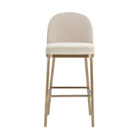 Lavania Taupe & Brass Barstool - Stool Detail | Bone & Brass